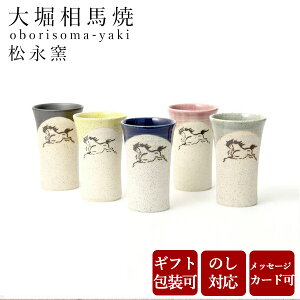 【10%OFFクーポン!27日9:59まで】 ビールグラス 大堀相馬焼 松永窯 小タンブラー 5色セット 90cc 陶器 焼き物 古希 お祝い 米寿 プレゼント 結婚祝い ギフト 退職祝い 男性 還暦祝い 喜寿 祝い