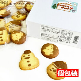 本州送料無料 クリスマス クッキー 36枚 （3種×12） ミルク ココア 風味 サンタ 雪だるま ツリー