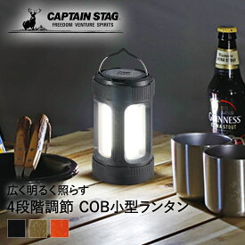 キャプテンスタッグ LEDランタン 白色 CAPTAIN STAG | LED ランタン 雷神 COBランタン 電池式 ライト LEDライト ランプ ミニ キャンプ アウトドア 防災 屋外 懐中電灯 テント 吊り下げ 車中泊 テントライト 防災グッズ 防災用品 災害 キャンプグッズ 小型 diy 明るい led