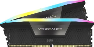CORSAIR DDR5-5200MHz �f�X�NPC�p������ VENGEANCE RGB DDR5�V���[�Y Intel XMP�������L�b�g 16GB �u���b�N 8GB×2�� CMH16GX5M2B5200C40