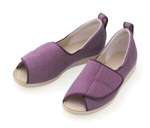 介護シューズ あゆみ オープン和 なごみ 施設・院内用 あずき Mサイズ(22.0~22.5cm) 足囲3E 両足