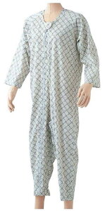 幸和製作所 UW01 テイコブエコノミー上下続き服 花柄クリーム L