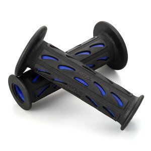 デイトナ(Daytona) PROGRIP(プログリップ) バイク用 グリップ ハンドル径φ22.2(原付)用 115mm 耐振ゲル エンド貫通 724Miniタイプ ブルー 98077