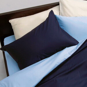 nishikawa 【 西川 】 ミーイ まくら カバー ファスナー式 ME00 45×65cm サックス&ネイビー 2187-01910