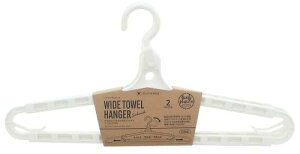 ポニー化成工業 洗濯ハンガー 伸縮 バイオマスシリーズ Laundry Gooods ランドリーグッズ ワイドタオルハンガー 日本製 ホワイト 約20.5×42×2.3cm BS-020 2本組