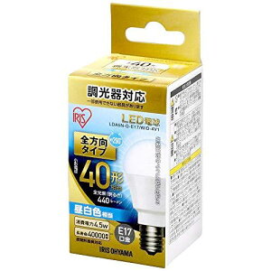 ACXI[}(IRIS OHYAMA) LEDd a17mm 40W` F S^Cv Ή Ή LDA5N-G-E17/W/D-4V1