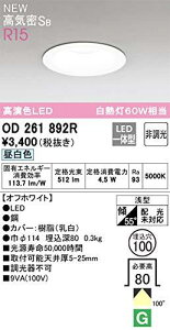 オーデリック ダウンライト 【OD261892R】【OD 261 892R】