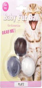PLATZ PET SUPPLISES&FUN(プラッツ) 猫用おもちゃ ベビーファーボール 3P
