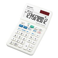 シャープ 抗菌仕様+軽減税率対応電卓 EL-NA92-X ホワイト ナイスサイズ
