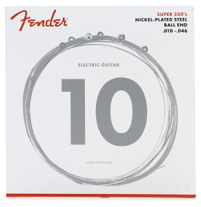 Fender �G���L�M�^�[�� Super 250 Guitar Strings, Nickel Plated Steel, Ball End, 250R .010-.046 ���M�����[
