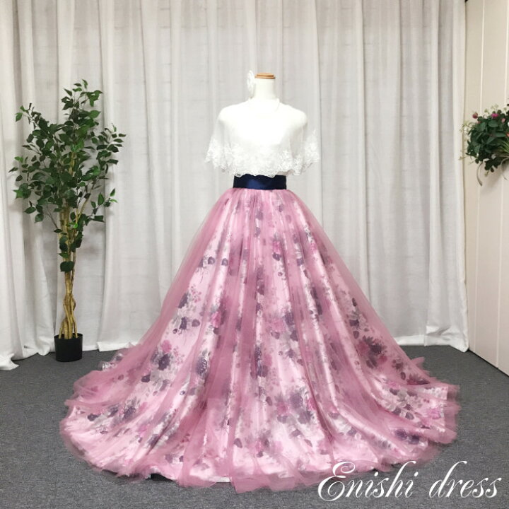 楽天市場 オーバースカート 花柄 ソフトチュール ウェディングドレス 色直し アクセサリー ロングトレーン ボリューム エレガント 結婚式 披露宴 二次会 前撮り パーティー 演奏会 発表会 ステージ衣装 舞台 花嫁ドレス かわいい 豪華 くすみピンク 色変更無料 縁 ドレス