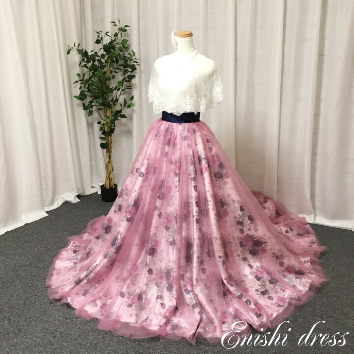楽天市場】オーバースカート 花柄 ソフトチュール ウェディングドレス 