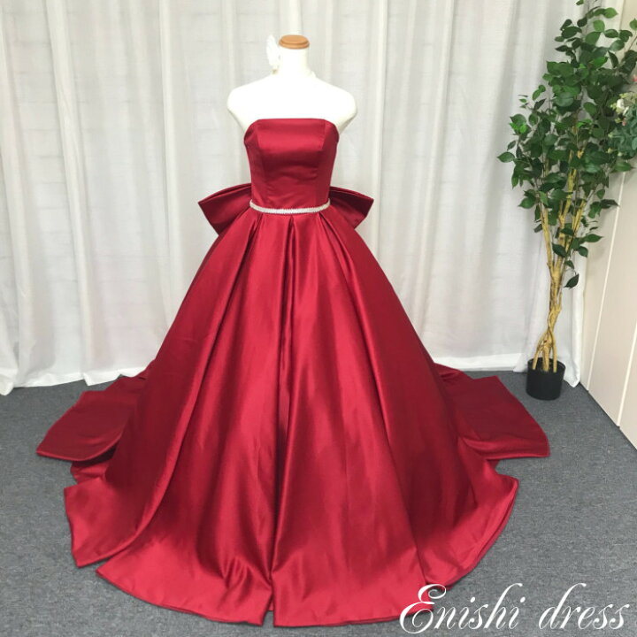 楽天市場】カラードレス ウエディングドレス ロングドレス ワイン  
