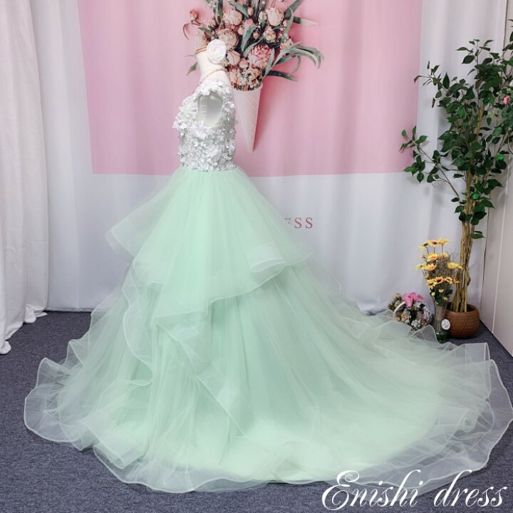 楽天市場】ウェディングドレス カラードレス 3D花柄 Vネック パール 