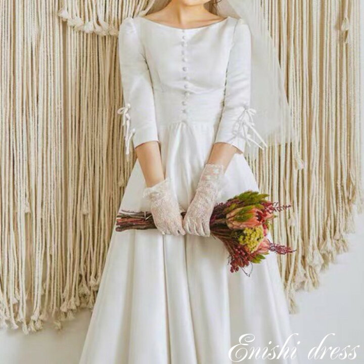 クリーニング済み】YNSwedding ウェディングドレス くるみボタン 