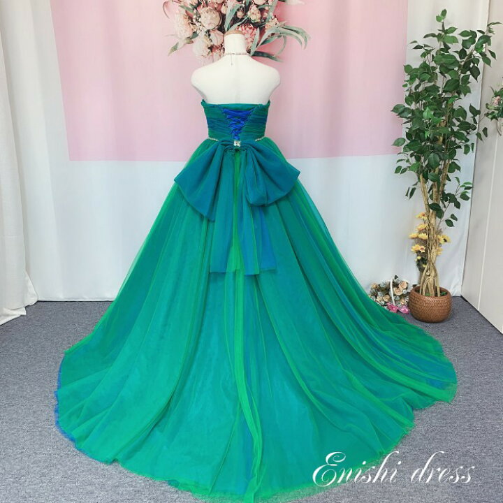 パーティードレス ドレス グラデーション キレイめ 結婚式ドレス 