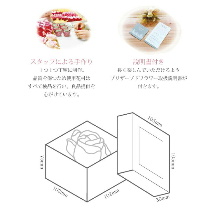 楽天市場】プリザーブドフラワー ボックス パルテール プレゼント 