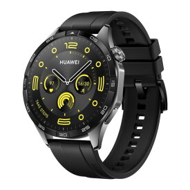 HUAWEI WATCH GT 4 46mm ゴルフナビ搭載 スマートウォッチ コース攻略 練習モード 最長14日間持続ロングバッテリー GNSS測位(GPS) カロリー管理 睡眠中呼吸乱れ検知 24時間健康管理 100種類以上の専門的ワークアウトコーチ iOS/Android対応 ブラック