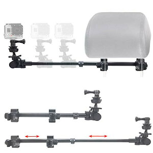 ChargerCity�f���A��Post Telescopic�w�b�h���X�g�}�E���gfor all GoPro Hero Session Sony Contour Roam Akaso Yi 4 K Action Cam�J�����Ƀ��R�[�h�h���t�gRace�g���b�NRacing�r�f�I(Include�O�r�A�_�v�^�����`)