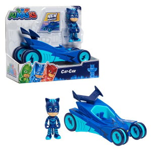 ����ǂ�! �p�W���}�X�N �R�i�[���L���b�g�J�[ �L���b�g�{�[�C �q�� �������� �u���[ PJ Masks Catboy Cat-Car, 2-Piece Articulated Action Figure and Vehicle Set, Blue, by Just Play[���s�A���i]