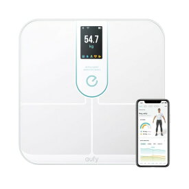 Anker Eufy (ユーフィ) Smart Scale P3 （体重体組成計）アプリ対応/Fitbit連携/体脂肪率/BMI/心拍数/筋肉量/基礎代謝量/水分量/体脂肪量/骨量/内臓脂肪/タンパク質/骨格筋量/皮下脂肪/体内年齢/ボディタイプ / 3Dモデルホワイト
