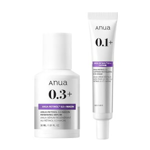 ANUA(AkA)`m[0.3iCAVZ30ml+`m[0.1JtFCACN[ 30g (et+ACN[) 2STEPZbg ڌPA ь n ێ retinol niacin serum + retinol caffeine eye cream 