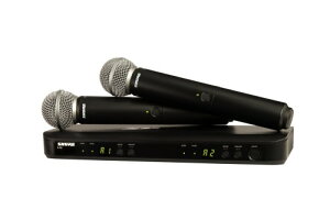 SHURE �V���A ���C�����X�}�C�N�V�X�e�� BLX288/SM58 : BLX2/SM58�n���h�w���h�^�_�C�i�~�b�N�}�C�N 2�{ BLX88��M�@ �f���A���`�����l�� �v���d�l �� �̎� �{�[�J��