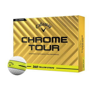 �L�����E�F�C(Callaway) �S���t�{�[�� CHROME TOUR 24 360 YLW STRIPE 4�s�[�X�\�� 360°�C�G���[�X�g���C�v�E�z���C�g