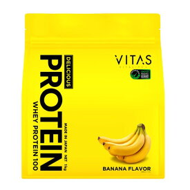 VITAS (バイタス) ホエイ プロテイン 100 バナナ風味 WPCプロテイン 国内製造 1kg