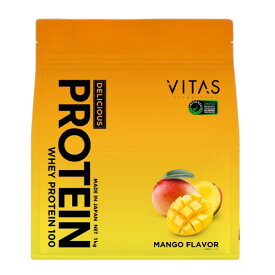 VITAS (バイタス) ホエイ プロテイン 100 マンゴー風味 WPCプロテイン 国内製造 1kg