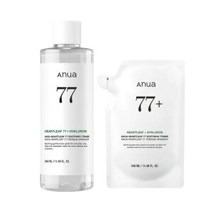 ANUA(�A�k�A)�h�N�_�~77�X�[�W���O�g�i�[340ml (�{�i) +�h�N�_�~77�X�[�W���O�g�i�[340ml (���t�B��) �Z�b�g ���ϐ���e�� ���� �ێ� �����Ƃ艻�ϐ� ��炬�� �I�C���[�� heartleaf toner refill �l�ߑ�
