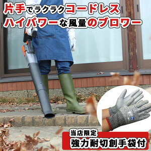 店舗限定 耐切創手袋付   24Vコードレス ジェットスクリューブロワ 正規品 YARDFORCE ヤードフォース ブロワー ブロワ コードレス 充電式 ハイパワー ブロアー 電動 集じん 落ち葉掃除 庭