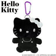 ハローキティ（ブラック） ボールポーチ ゴルフ ボールケース 用品 黒キティ　おしゃれ かわいい ぬいぐ…