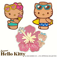 ハローキティ （日焼け） ゴルフマーカー（マーカー2個と台座1個のセット）　 ゴルフ 用品 マグネット お…