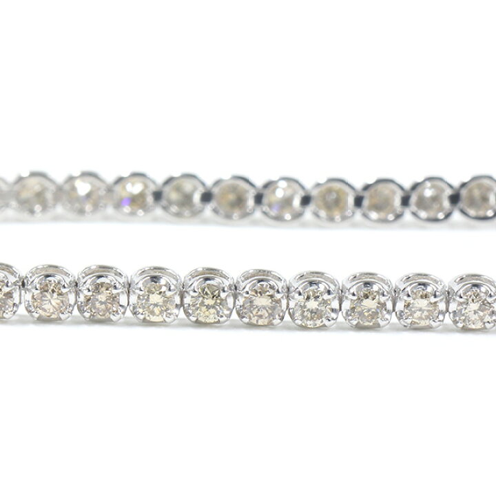 楽天市場】2カラット ダイヤモンド テニスブレスレット 2ct シャンパン 