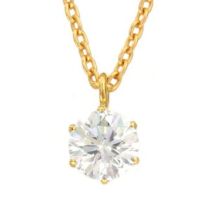K18 �_�C�������h �l�b�N���X �Ӓ菑�t�� 6�{�� 0.3ct G�J���[ SI�@VeryGood�@K18YG�@K18PG�@K18���@Pt�@�v���`�i�@�ꗱ�@�_�C�������h�l�b�N���X�@�@�ۂ������`�F�[���@�S�[���h�y��̓� �v���[���g