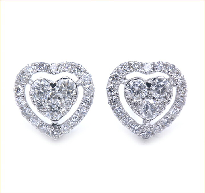 楽天市場】ダイヤモンドピアス ダイヤモンド ピアス 0.6ct ハート  