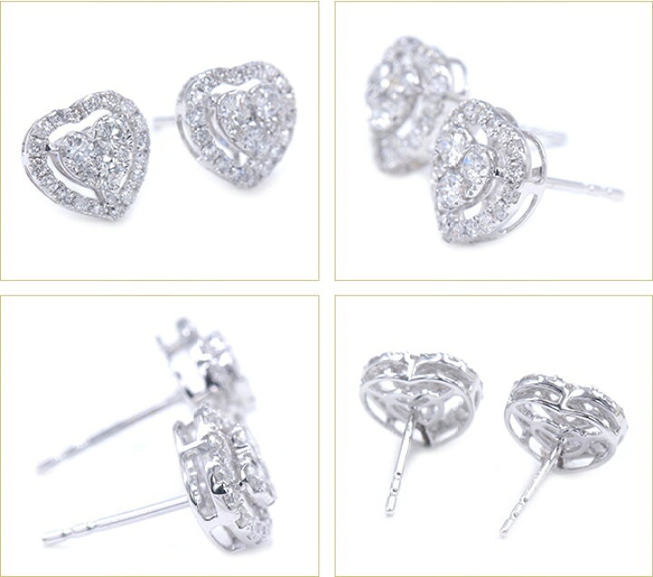 楽天市場】ダイヤモンドピアス ダイヤモンド ピアス 0.6ct ハート 