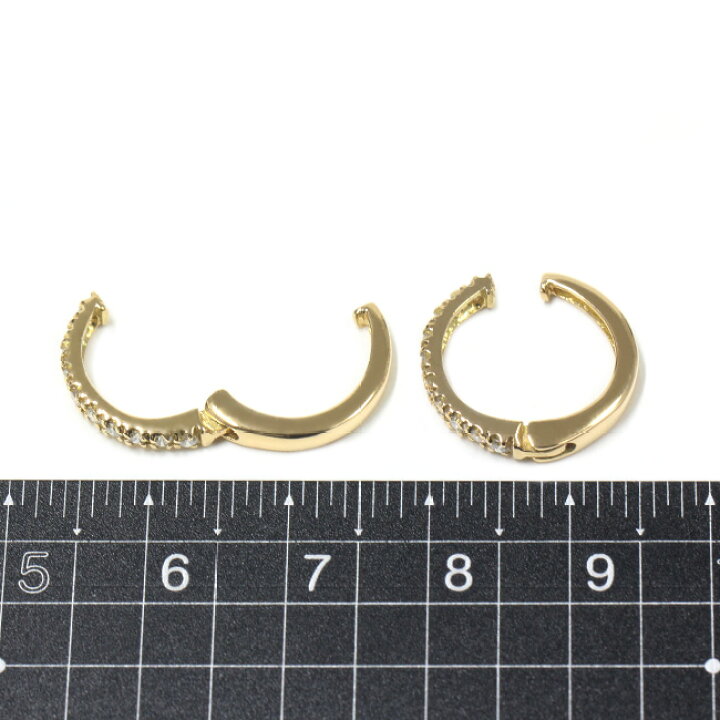 楽天市場】イヤリングピアス ダイヤモンド エタニティ フープピアス 