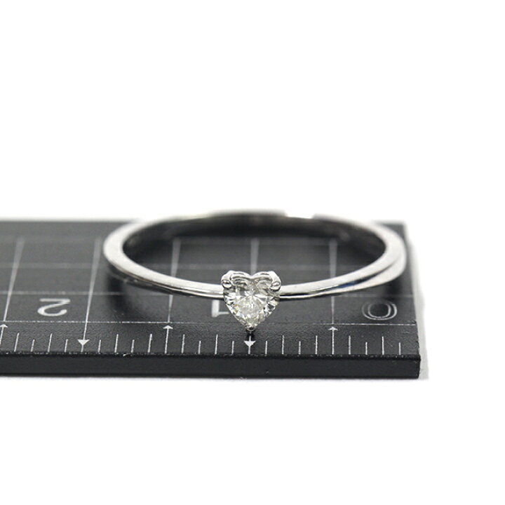 楽天市場】ハートシェイプカットダイヤモンドリング 0.1ct K18 