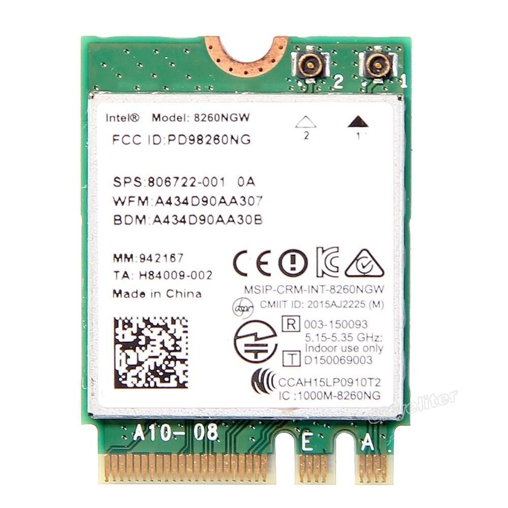 AC-8260 Intel Dual Band Wireless-AC 8260 8260NGW M.2 802.11AC 867 Mbps+ Bluetooth 4.0 インテル デュアルバンド 無線LANカード