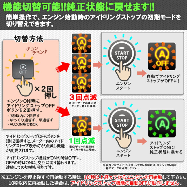楽天市場 アルファード ヴェルファイア 30系 対応 アイドリングストップキャンセラー 完全カプラーオン 株式会社エンラージ商事楽天市場店