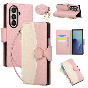 Mldjomid �p��Galaxy Z Fold6 �P�[�X �蒠�^ �M�����N�V�[z�t�H�[���h6 �X�}�z�P�[�X �V�����_�[ SC-55E SCG28 �p �P�[�X�蒠�^ �M�����N�V�[z�t�H�[���h6 �g�уJ�o�[ 7.6�C���`�Ή� Galaxy Z Fold6 �蒠�^�P
