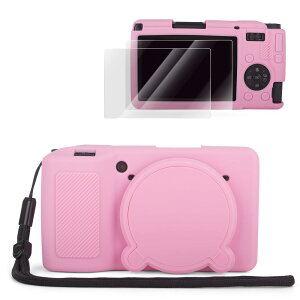 VOVMOEYA �J�����V���R���P�[�X�Z�b�g Ricoh GR IV�AGR4 gr iv �P�[�X�A2 PCS�X�N���[���v���e�N�^�[+ 1 ���X�g���b�v�A�S���ی�t���A���O���\�ȃ����Y�L���b�v-�s���N