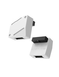 EZDIY-FAB USB3.2 Gen1 19�s�� - Type-E L�^ 90�x ���p�A�_�v�^�[ ���w�b�_�[ �����ϊ� �}�U�[�{�[�h�p USB 3.0�t�����g�p�l�� Type-C�ϊ� ���z�� �ȃX�y�[�X ���h�~ ���o�[�X�^�C�v �� - 1�p�b�N