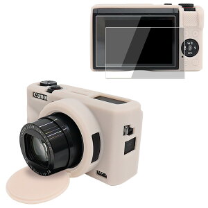 VOVMOEYA �J�����P�[�X Canon Powershot G7 X Mark III�p �X�N���[���v���e�N�^�[2���t�� �t���v���e�N�V���� �\�t�gG7X III �V���R���P�[�X ���O���\�ȃ����Y�J�o�[ �ی�J�o�[ Canon G7XIII G7X3�p - �W