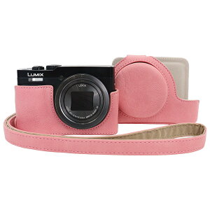 VOVMOEYA Panasonic Lumix DC-TZ99�p�P�[�X - Lumix TZ99/ZS99�P�[�X�pPU���U�[���h�~�J�o�[�A���O���\�ȕی�J�o�[�t���A���߉\�ȃV�����_�[�X�g���b�v�t��, �s���N