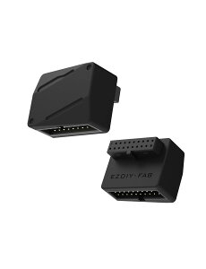 EZDIY-FAB USB3.2 Gen1 19�s�� L�� 90�x ���p�A�_�v�^�[ ����USB3.0�w�b�_�[�p �I�X-���X �}�U�[�{�[�h�ڑ� �t�����g�p�l��USB-A�g�� �ȃX�y�[�X �z�����P ���ϋv PC�P�[�X�Ή� ���o�[�X�^�C�v �� - 1�p
