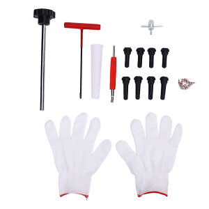 24PCS �^�C���o���u�����c�[�� �^�C���o���u �X�e���v���[�c�[���Z�b�g �o���u�R�A�̎��O�������[�o�[ �����e�i���X �c�[���Z�b�g TR413 TR414 ������ ATV�g���b�N�̘R��o���u�����p (�����n