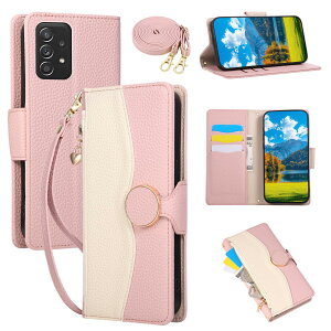 Mldjomid �p�� Galaxy A53 5G �P�[�X �蒠�^ �M�����N�V�[a53 �X�}�z�P�[�X �V�����_�[ SC-53C SCG15 �p �P�[�X�蒠�^ �M�����N�V�[a53 �g�уJ�o�[ 6.5�C���`�Ή� Galaxy A53 5G �蒠�^�P�[�X ���z�^ ���K����